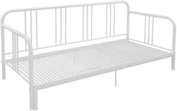 OTTO home Metallbett Trento Bett Bettgestell Doppelbett Ausziehbett (Bestseller Gästebett Sofabett Schlafzimmer), Daybett mit Ausziefunktion im Landhausdesign weiß