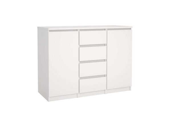 Home affaire Kommode Naia, Sideboard, 4 Schubladen, 2 Türen, Aufbewahrung, grifflose Front, Mit Einlegeböden, modern, skandinavisches Design, in mehrere Farben