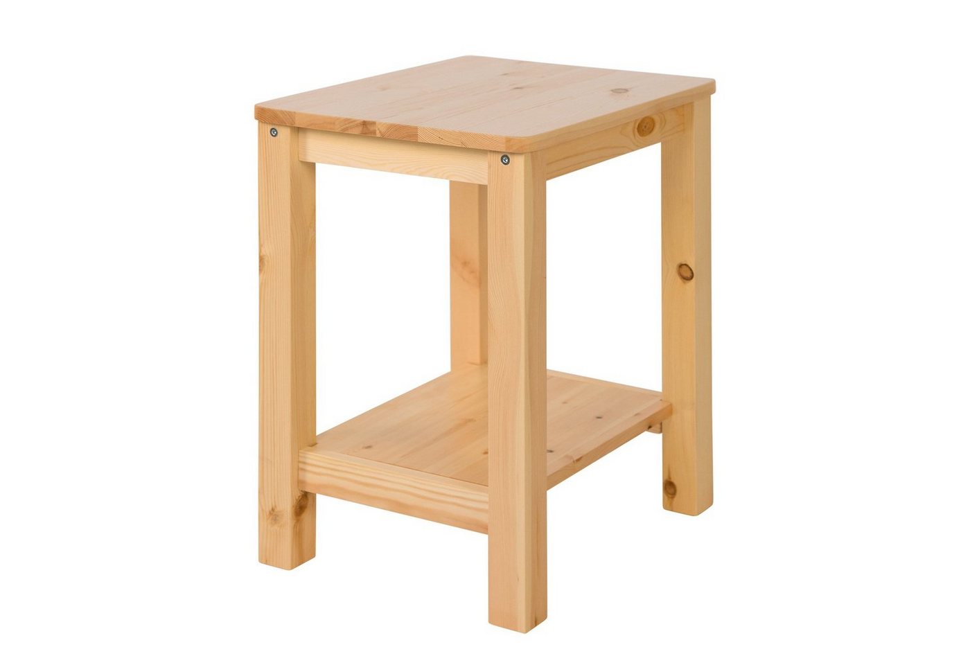 Homestyle4u Nachttisch Beistelltisch Holz Grau Weiß Natur Schlafzimmer Couchtisch, Hocker, Blumenhocker