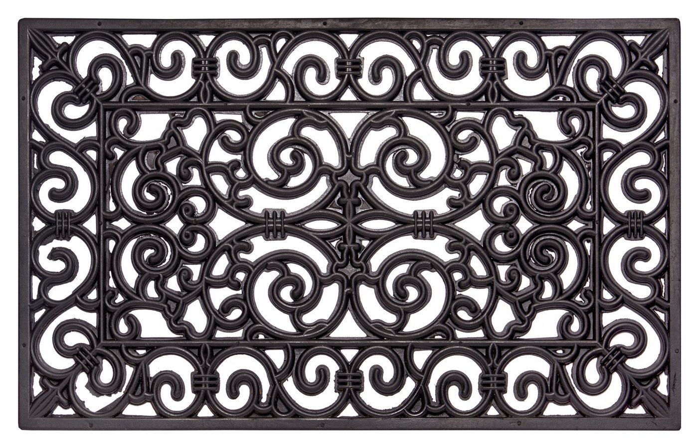 HANSE Home Fußmatte Ornaments, Türmatte, rechteckig, Höhe: 10 mm, Gummi, Schmutzfangmatte, Outdoor, Rutschfest, Innen, Gummimatte