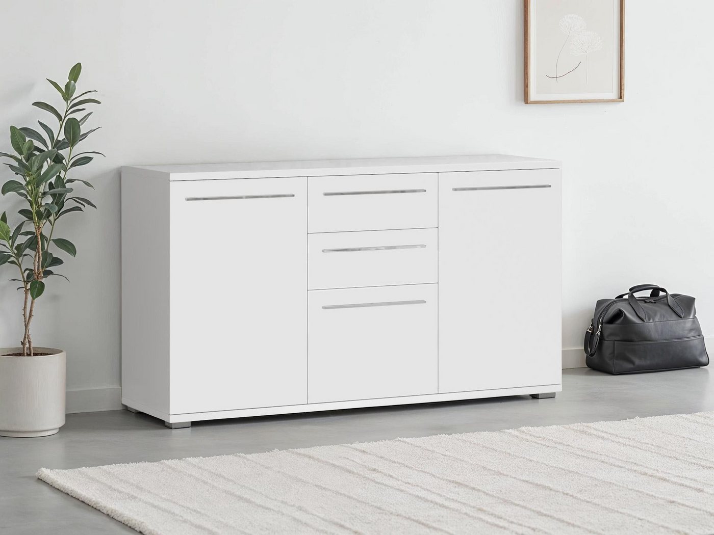 OTTO home Kommode Piano (H/B/T): 64,6/180/45,2cm), UV lackiert, Soft-Close Funktion
