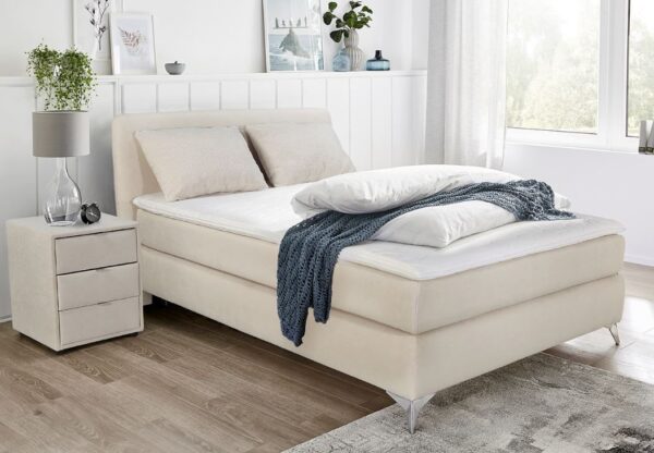 Jockenhöfer Gruppe Boxspringbett "Elfie" inkl. Topper, erhältlich in den Breiten 90,140 & 180cm und diversen Farbvarianten