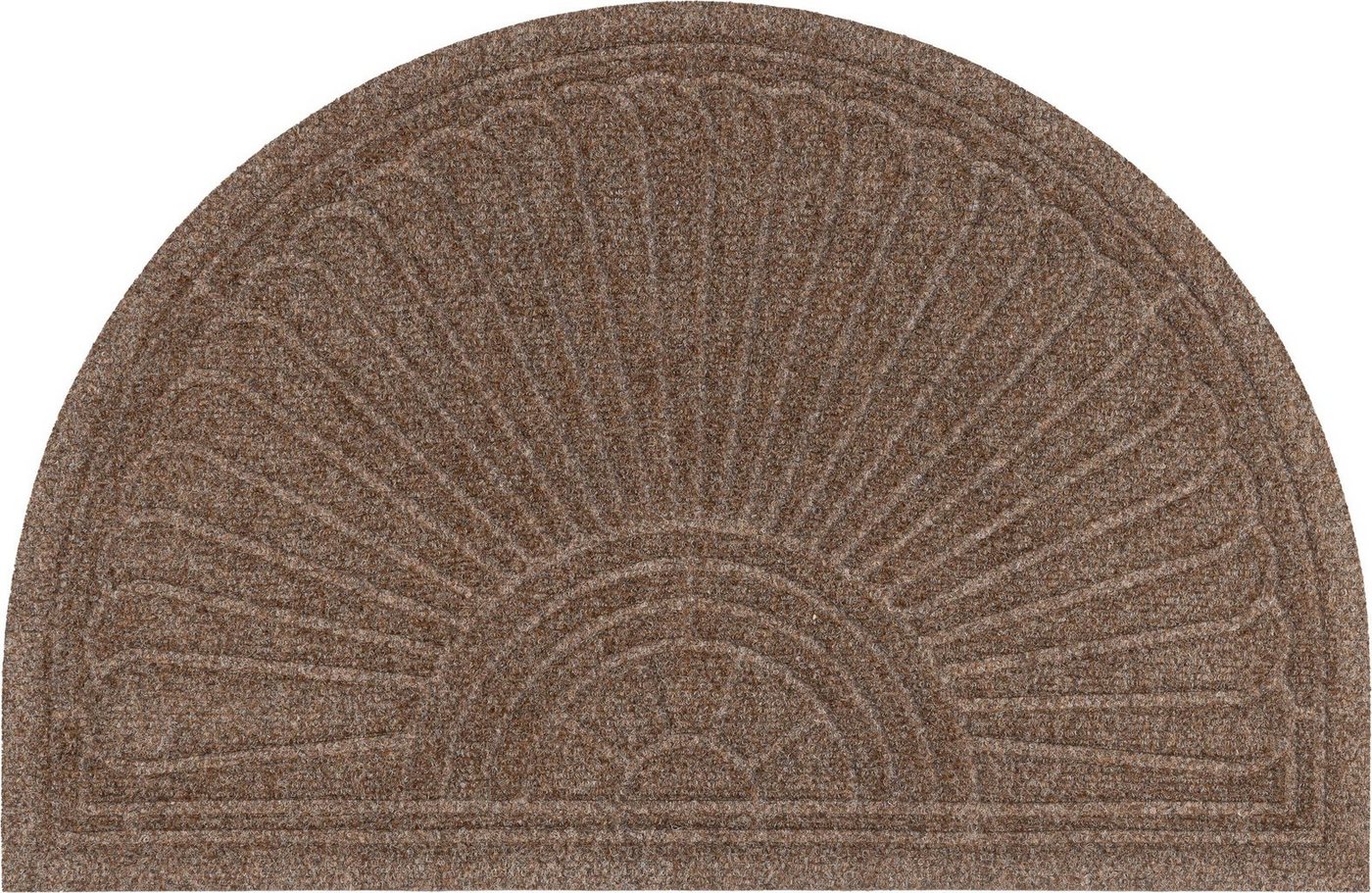 wash+dry by Kleen-Tex Fußmatte DUNE Halfmoon taupe, rechteckig, Höhe: 8 mm, Schmutzfangmatte, rutschhemmend, In- und Outdoor geeignet, waschbar