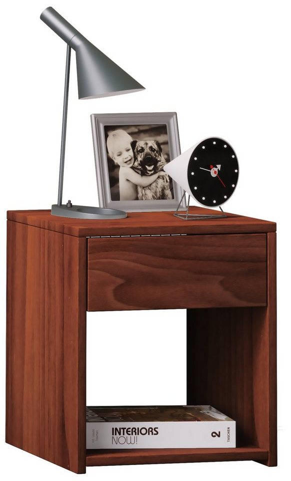 VCM Nachttisch Holz Nachttisch Nachtschrank Schublade Sledo Mini (1-St), 40x35x35cm Beistelltisch, Schublade