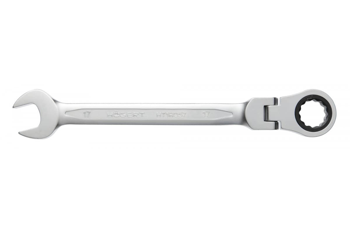 Högert Maul-Ringratschenschlüssel aus Stahl mit Gelenk, 21 mm