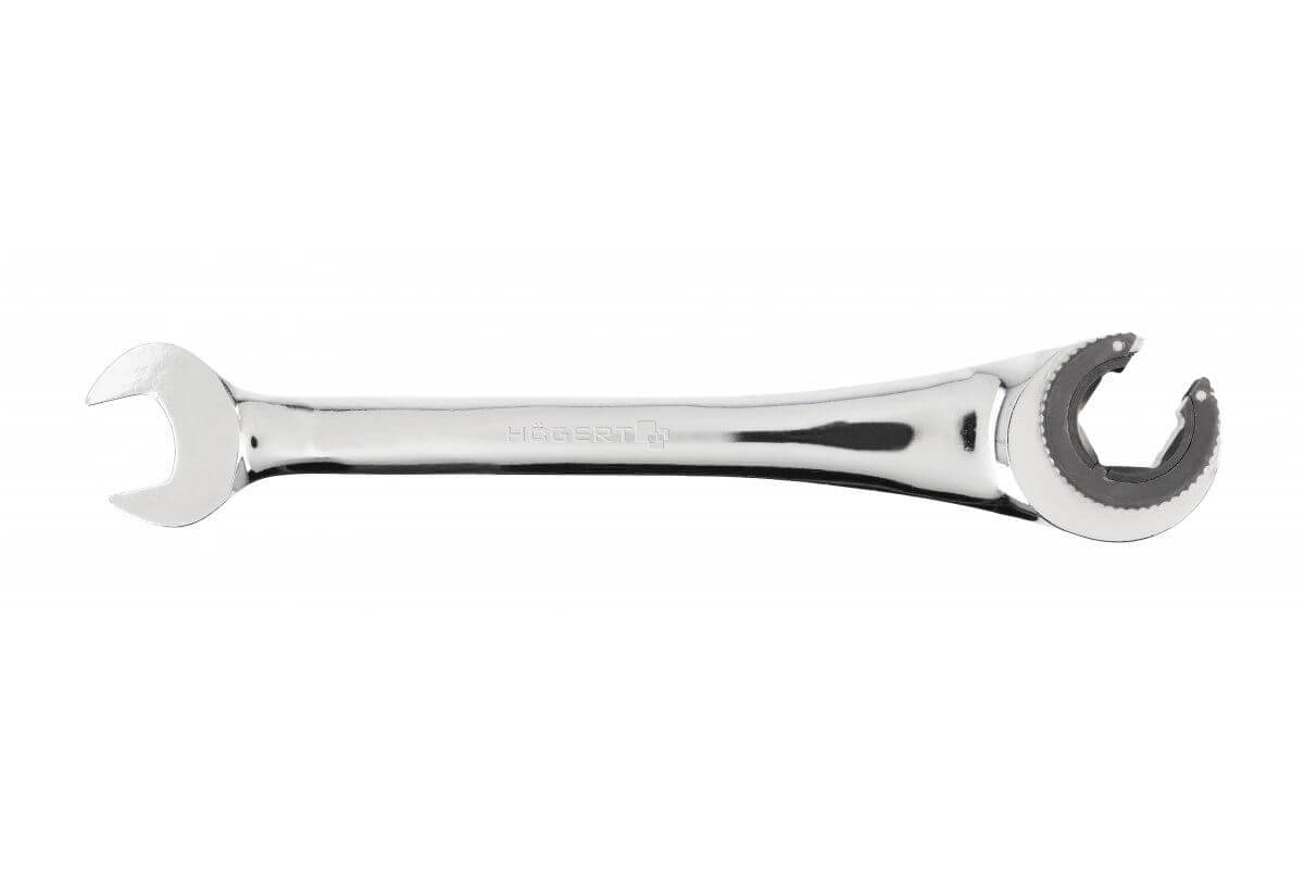 Högert Schraubenschlüssel halboffen mit Ratsche, 19 mm