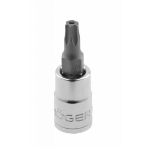 Högert Steckschlüsseleinsatz 1/4 Zoll Torx TX mit Öffnung, Öffnung 20 mm