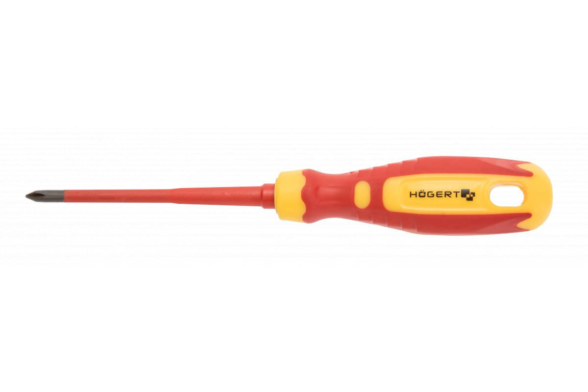 Högert Philips-Schraubendreher zum Arbeiten unter Spannung bis 1000V, PH1 – 100 mm