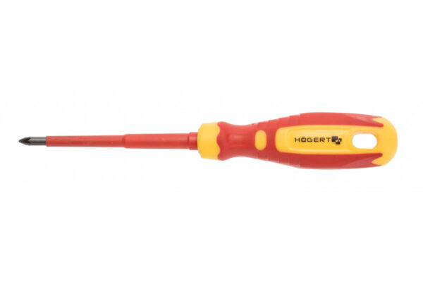 Högert Pozidriv-Schraubendreher zum Arbeiten unter Spannung bis 1000V, PZ1 - 100 mm Högert Pozidriv-Schraubendreher zum Arbeiten unter Spannung bis 1000V, PZ1 - 100 mm