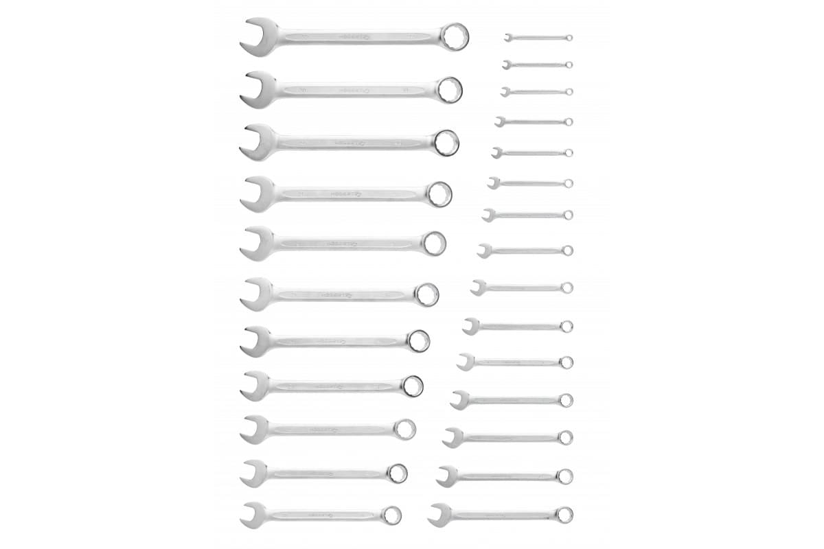 Högert Maul-Ringschlüssel-Satz aus Stahl DIN 3113, 6 – 32 mm, 26-tlg