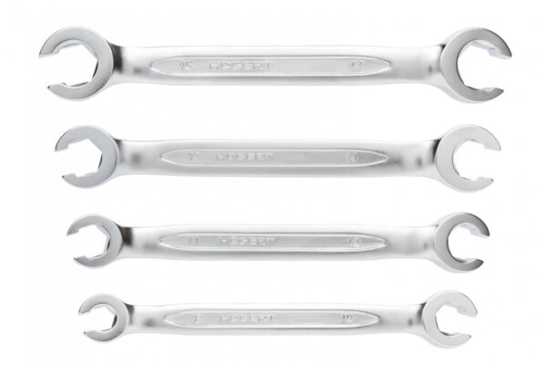 Högert Halb-Maulschlüssel-Satz aus Stahl gekröpft, 8 - 17 mm, 4-tlg