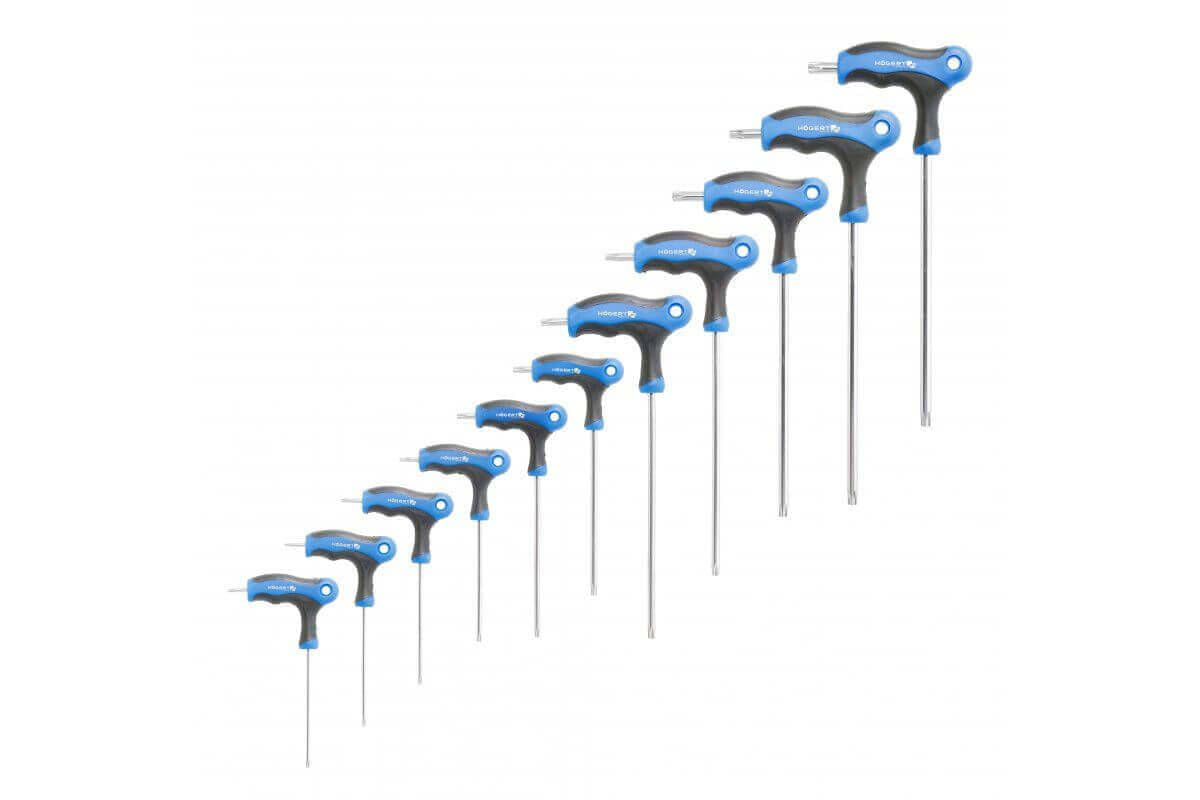 Högert Torx-Schlüssel-Satz Typ-T lang mit Griff, 10 tlg.