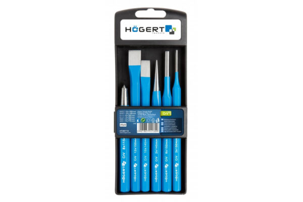 Högert Werkzeugset - Körner, Meißel & Splinttreiber, 6-tlg