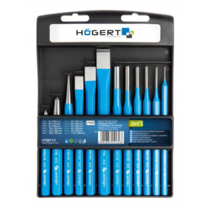 Högert Werkzeugset - Körner, Meißel & Splinttreiber, 12-tlg