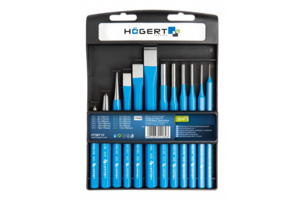 Högert Werkzeugset - Körner, Meißel & Splinttreiber, 12-tlg Högert Werkzeugset - Körner, Meißel & Splinttreiber, 12-tlg
