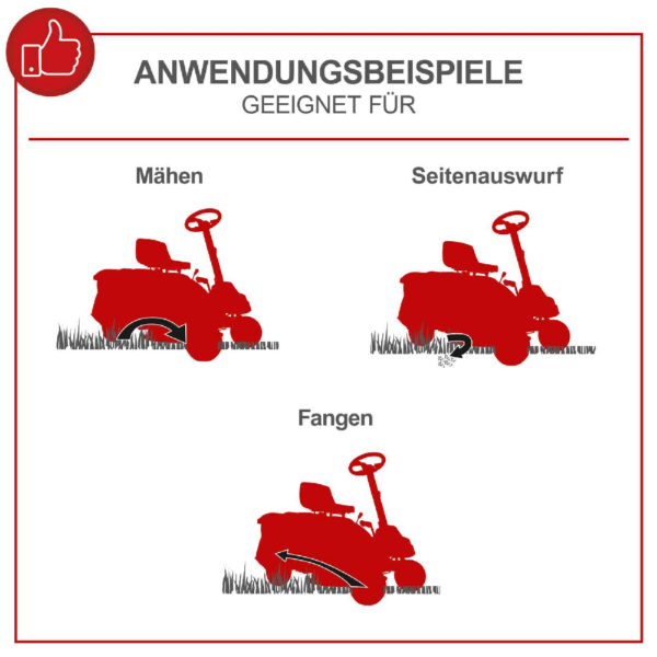 norma24-87398-10 Powertec Benzin – Aufsitzrasenmäher PG – ROM610 E Start