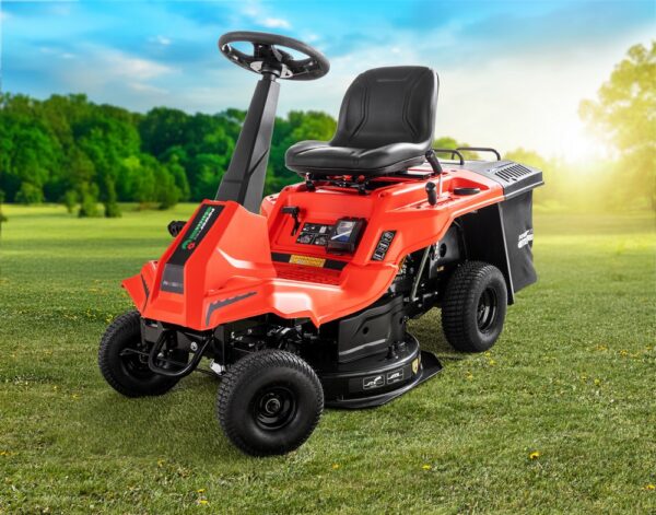 norma24-87398-2 Powertec Benzin – Aufsitzrasenmäher PG – ROM610 E Start