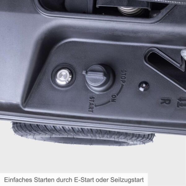 Scheppach Benzin – Aufsitzrasenmäher MR200 – 61 E Start 6 in 1