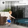 Outsunny Teichzaun, 365 x 126 cm Gartenzaun, 4er Set Dekorative Poolzaun mit Fuß