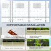 Outsunny Teichzaun, 365 x 126 cm Gartenzaun, 4er Set Dekorative Poolzaun mit Fuß