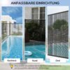 Outsunny Teichzaun, 365 x 126 cm Gartenzaun, 4er Set Dekorative Poolzaun mit Fuß