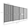 Outsunny Teichzaun, 365 x 126 cm Gartenzaun, 4er Set Dekorative Poolzaun mit Fuß