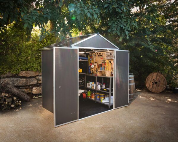 Canopia Gerätehaus Rubicon 6x5 Alu Grau 185x154cm