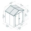 Canopia Gerätehaus Rubicon 6x5 Alu Grau 185x154cm