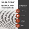 Respekta Dunstabzugshaube DH620WL weiß Edelstahl B/H/T: ca. 60x7,6x47 cm – Bild 4