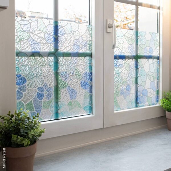 d-c-fix Dekofolie Ornamentglas blau türkis B/L: ca. 45x200 cm – Bild 4