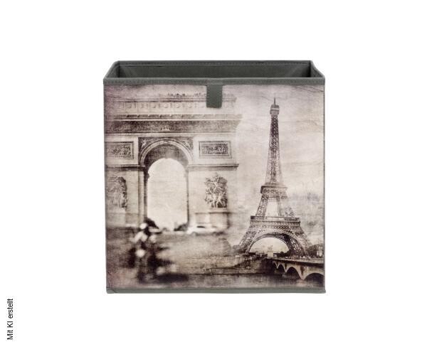 Motivbox Paris dunkelbeige B/H/T: ca. 32x32x32 cm – Bild 3
