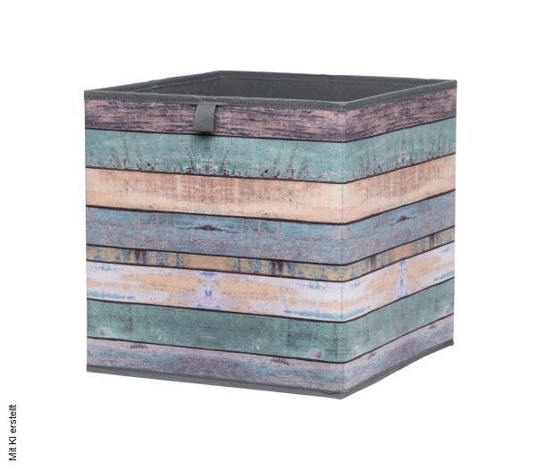 Motivbox Wood bunt anthrazit B/H/T: ca. 32x32x32 cm – Bild 3