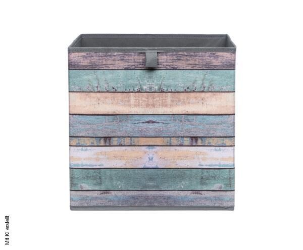 Motivbox Wood bunt anthrazit B/H/T: ca. 32x32x32 cm – Bild 4