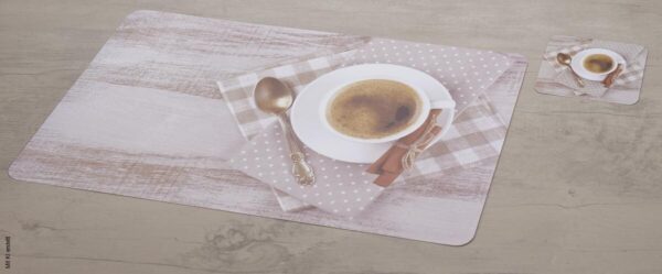 Platzmattenset braun Kunststoff B/L: ca. 28x44 cm – Bild 3