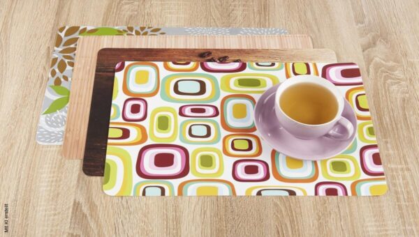 Platzmatte bunt Kunststoff B/L: ca. 28x44 cm – Bild 3