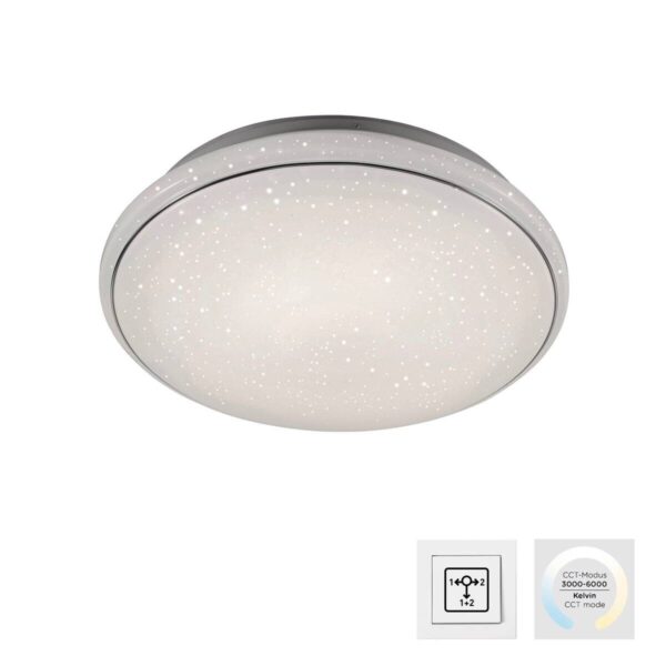 Just Light Deckenleuchte 14364-16 weiß Metall Kunststoff H/D: ca. 10x44 cm – Bild 3