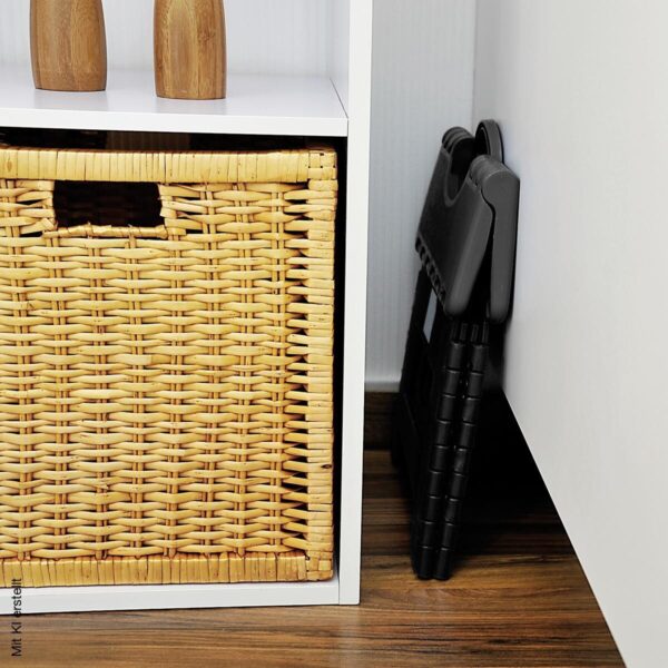 Kesper Klapphocker schwarz B/H/L: ca. 27x22x35 cm – Bild 2