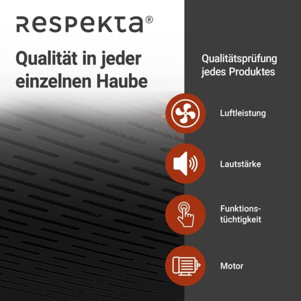 Respekta Dunstabzugshaube DH630SL schwarz Edelstahl B/H/T: ca. 60x7,8x47 cm – Bild 4