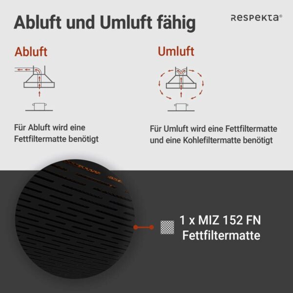 Respekta Dunstabzugshaube DH630SL schwarz Edelstahl B/H/T: ca. 60x7,8x47 cm – Bild 5