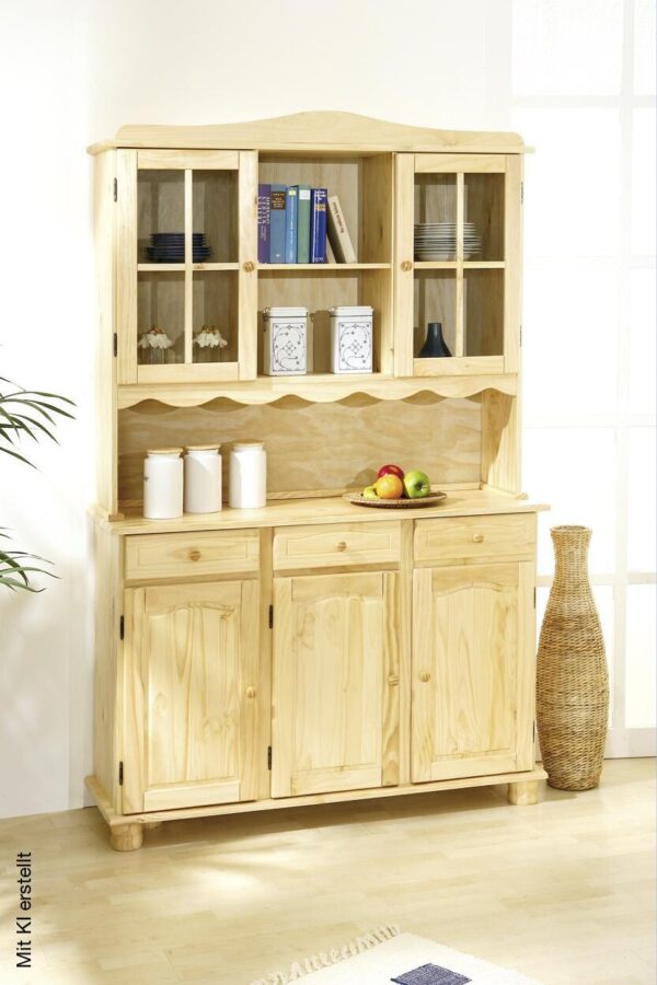 Buffet Toscana natur lackiert Kiefer B/H/T: ca. 130x198x43 cm – Bild 5