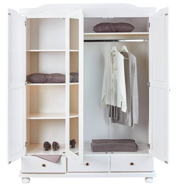 Kleiderschrank Kappl weiß B/H/T: ca. 150x198x56 cm – Bild 2