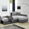 Ecksofa mit Bettfunktion und Bettkasten anthrazit grau Polyester B/H/T: ca. 247x82x178 cm – Bild 3