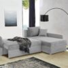 Ecksofa mit Bettfunktion und Bettkasten grau Polyester B/H/T: ca. 247x82x178 cm Ecksofa mit Bettfunktion und Bettkasten grau Polyester B/H/T: ca. 247x82x178 cm – Bild 2