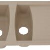 Respekta Einbauspüle Boston 100 x 50 B sandbeige Mineralite B/H/T: ca. 100x20x50 cm – Bild 3