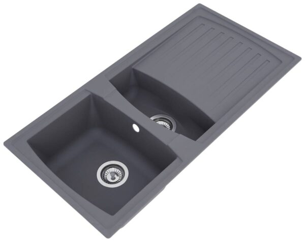 Respekta Einbauspüle Boston 100 x 50 G Beton grau Mineralite B/H/T: ca. 100x20x50 cm Respekta Einbauspüle Boston 100 x 50 G Beton grau Mineralite B/H/T: ca. 100x20x50 cm – Bild 3