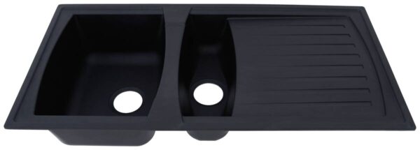 Respekta Einbauspüle Boston 100 x 50 S schwarz Mineralite B/H/T: ca. 100x20x50 cm Respekta Einbauspüle Boston 100 x 50 S schwarz Mineralite B/H/T: ca. 100x20x50 cm – Bild 2