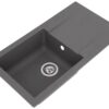 Respekta Einbauspüle Denver 78 x 44 G Beton grau Mineralite B/H/T: ca. 78x17x43,5 cm – Bild 2