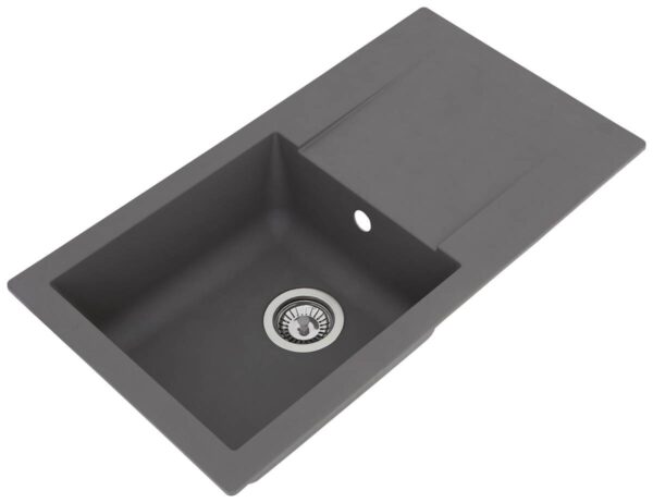 Respekta Einbauspüle Denver 78 x 44 G Beton grau Mineralite B/H/T: ca. 78x17x43,5 cm – Bild 2