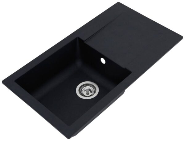 Respekta Einbauspüle Denver 78 x 44 S schwarz Mineralite B/H/T: ca. 78x17x43,5 cm Respekta Einbauspüle Denver 78 x 44 S schwarz Mineralite B/H/T: ca. 78x17x43,5 cm – Bild 4