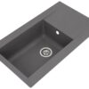 Respekta Einbauspüle Denver 86 x 50 G Beton grau Mineralite B/H/T: ca. 86x20x50 cm – Bild 3